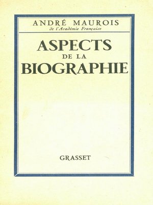 cover image of Aspects de la biographie